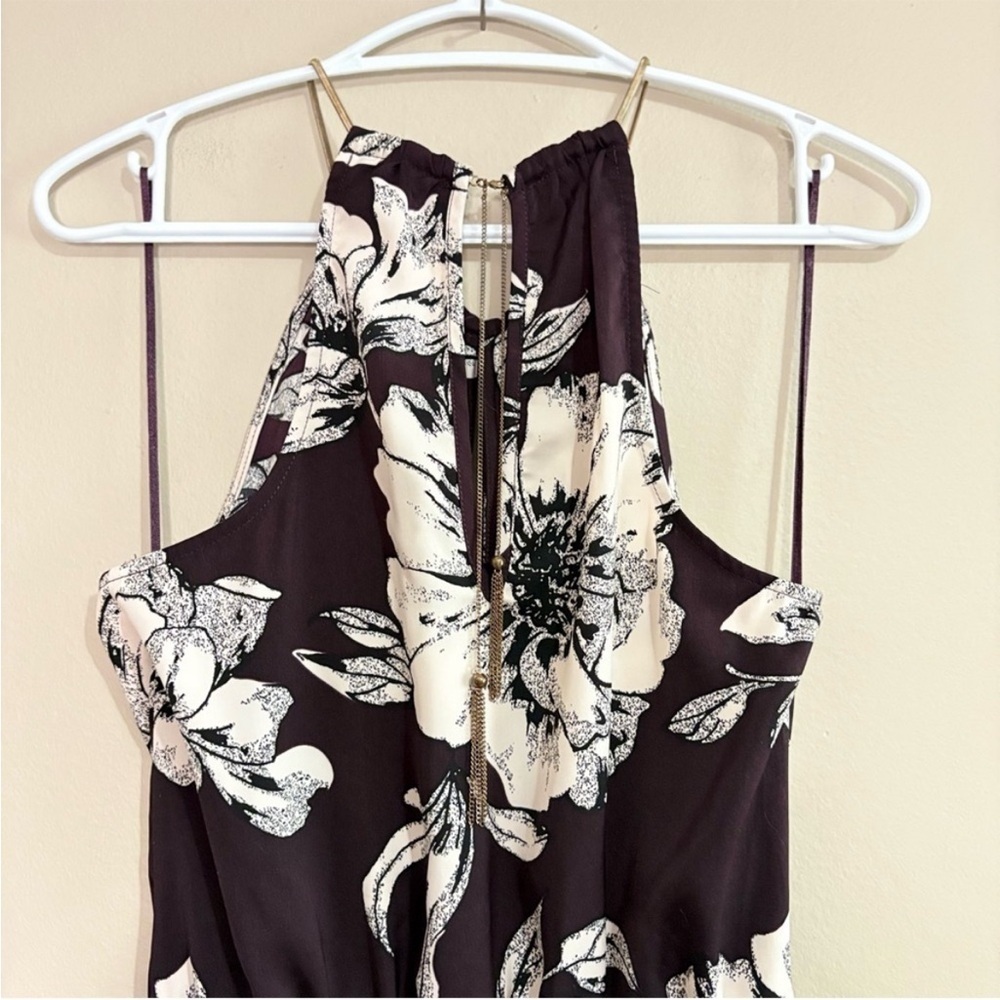 Dynamite Plum & Cream Halter Cocktail Mini Dress – Size XS Like New - Picture 8 of 12